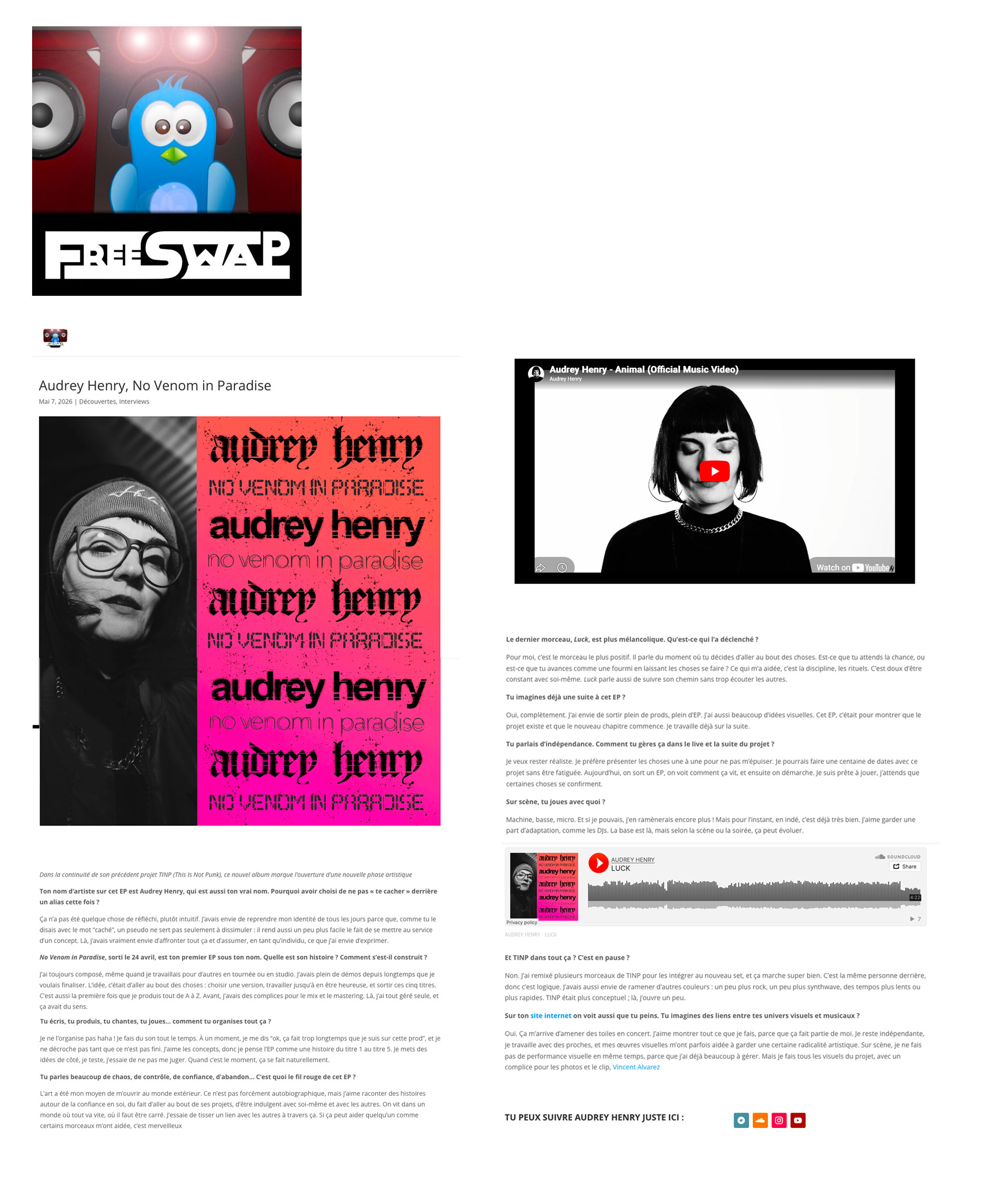 Freeswap – Interview Audrey Henry
